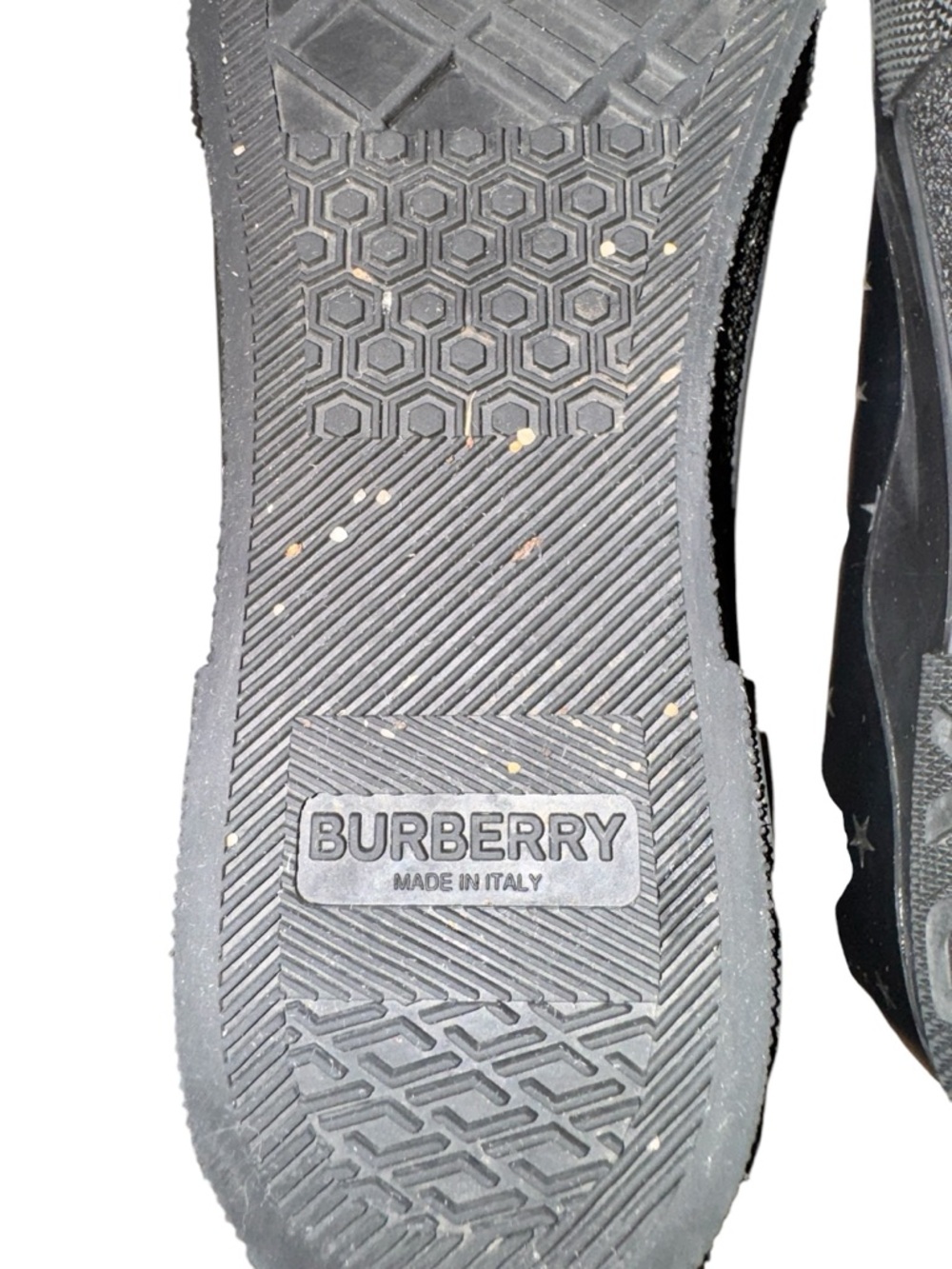Burberry Jack Star Leather Sneaker Black Size 38.5 Used with flaws - Picture 14 of 15
